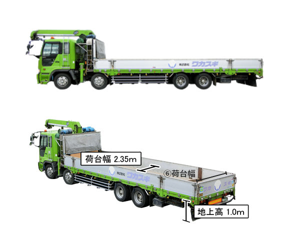 12t低床ユニック車